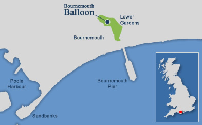 Bournemouth Balloon coastal map